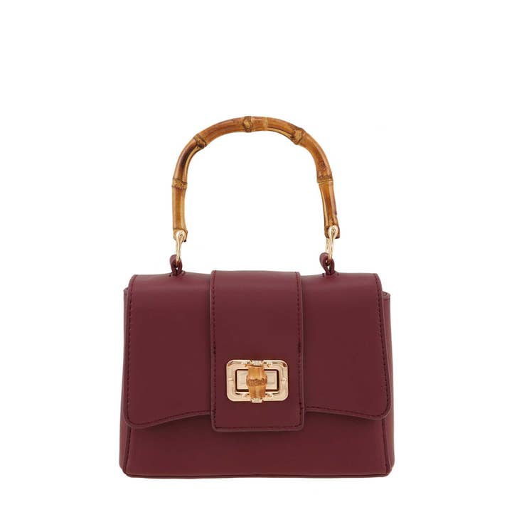 anbfashion - Wholesale Top Handle Bag - Women's - Rectangular Crossbody Bag with Bamboo Handle8