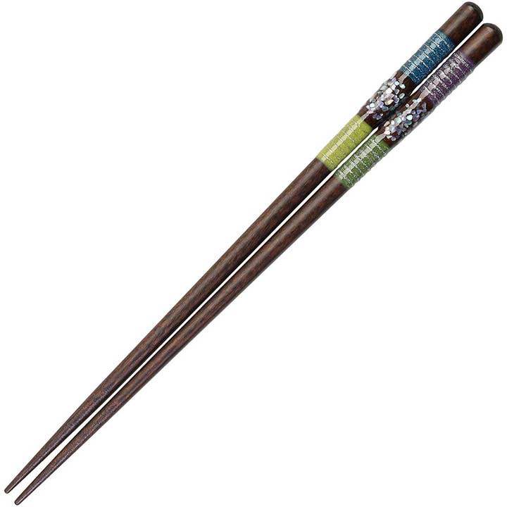 Tenmarukai Sendan Blue Green Chopsticks for wholesale by Wholesale Chopsticks