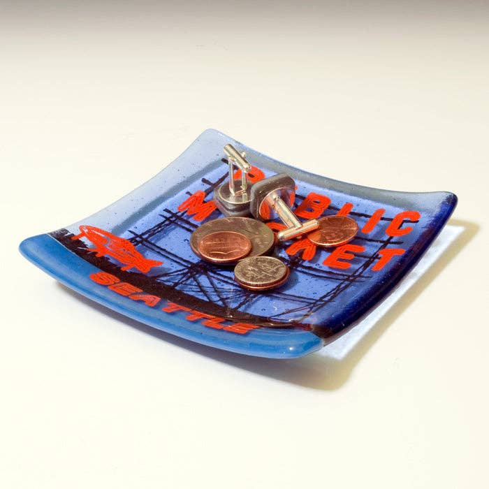 Kiku Handmade | Contemporary Fused Glass Home Goods - Wholesale Decorative Plate/Dish/Bowl - Seattle Pike Place Fused Glass 4.5: Catch-all Dish1