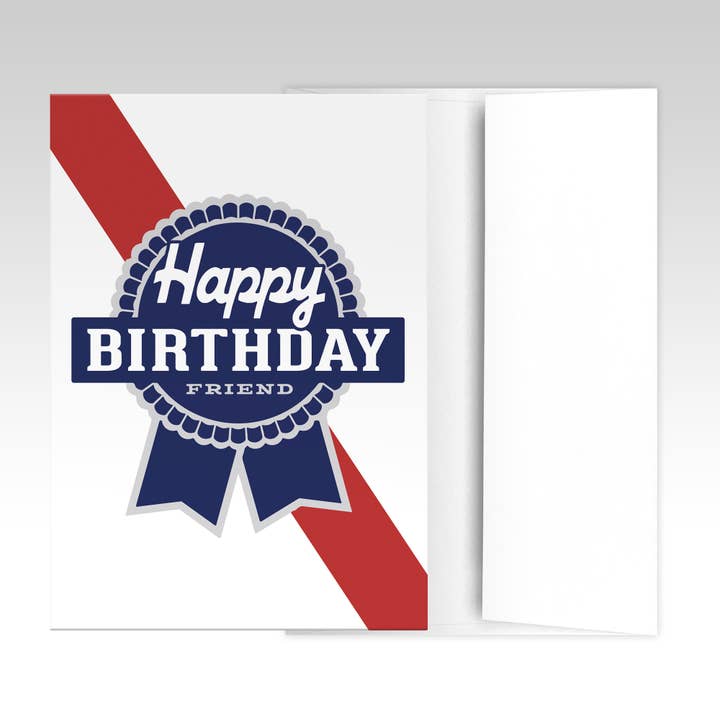 Blue Ribbon Birthday Card for wholesale by Harebrained!