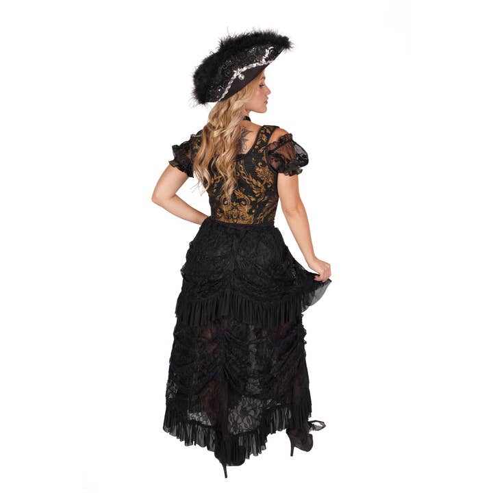 Western Fashion - Wholesale Corset - Women's - Choli Top Corset – Brocade Gold/Black1