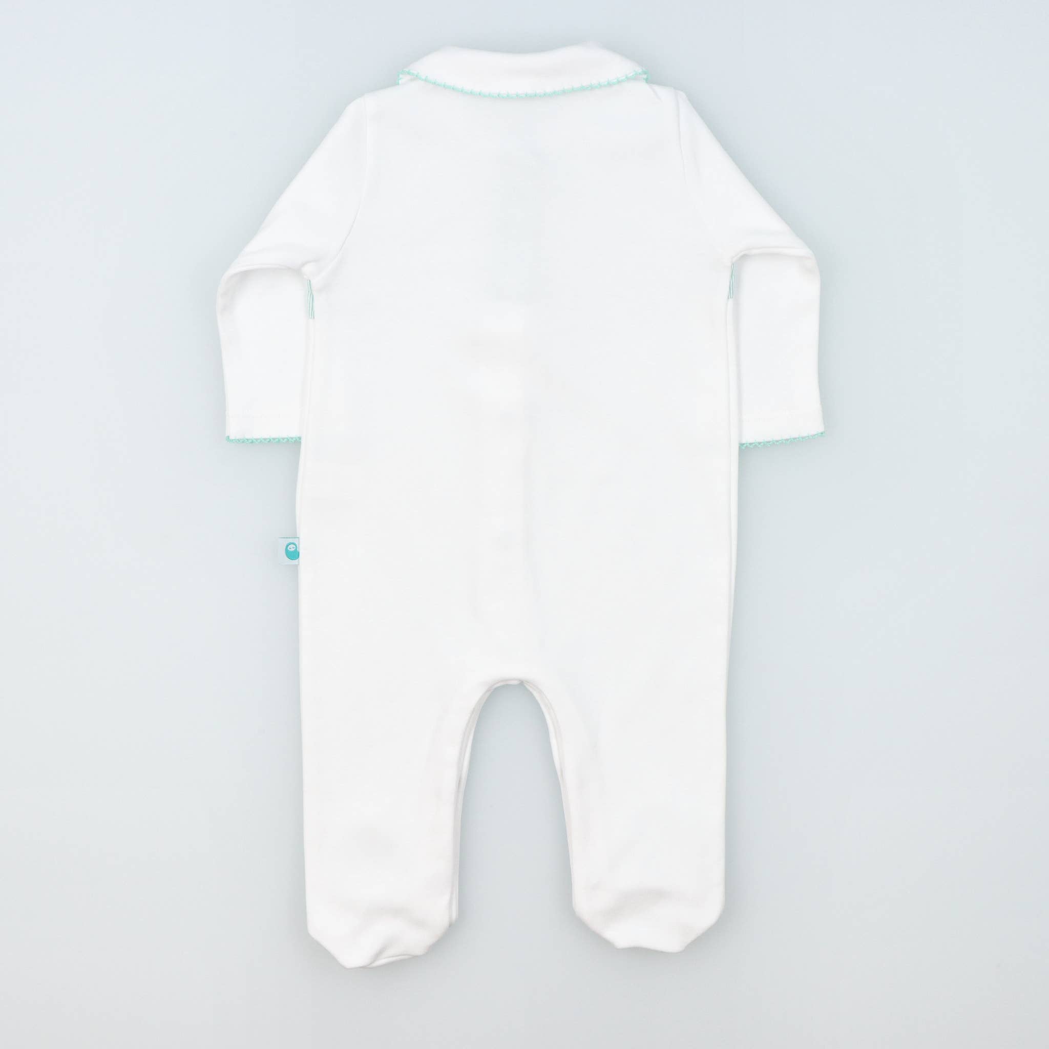 Bean Baby Clothes – wholesale Jumpsuit – Baby – Cotton BabyGrow with Striped Collar, Chest, and Feet10