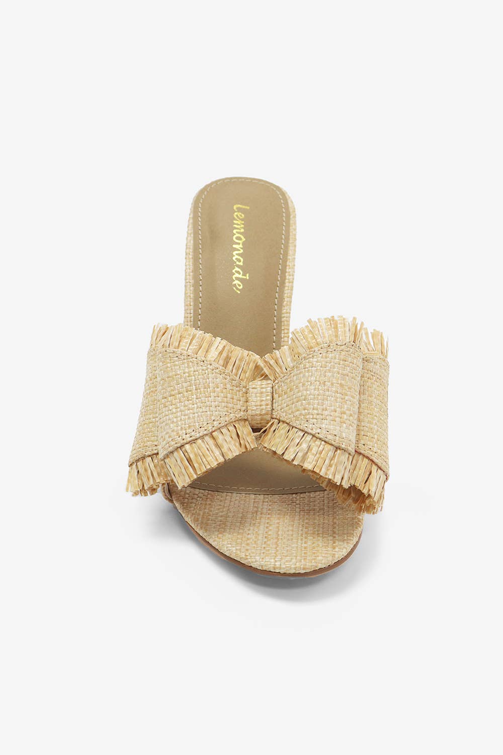 Lemonade Shoes - Wholesale High Heels - Women's - BEACH HOUSE - Raffia Bow Mules, Woven Finish, Stiletto Heel9