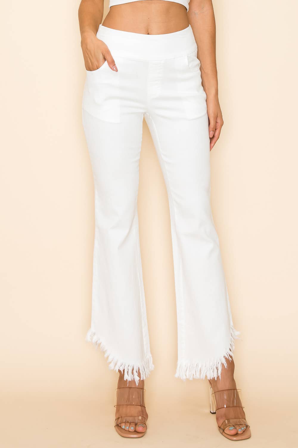 Urban Diction - Vente Pantalon – femme - Pantalon effiloché en sergé de coton Urban Diction 5