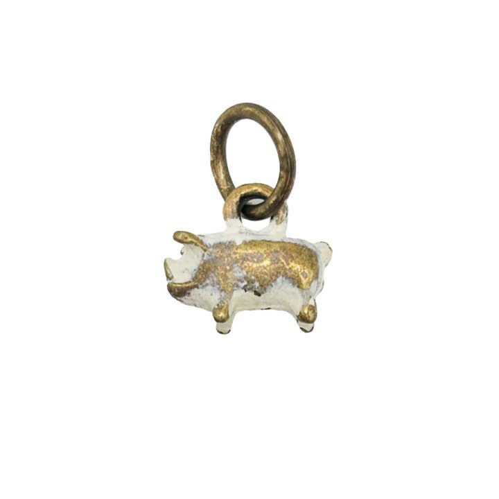 Gleeful Peacock - Wholesale Individual Charm/Pendant - Pig Charm Bracelet, Necklace, or Charm Only