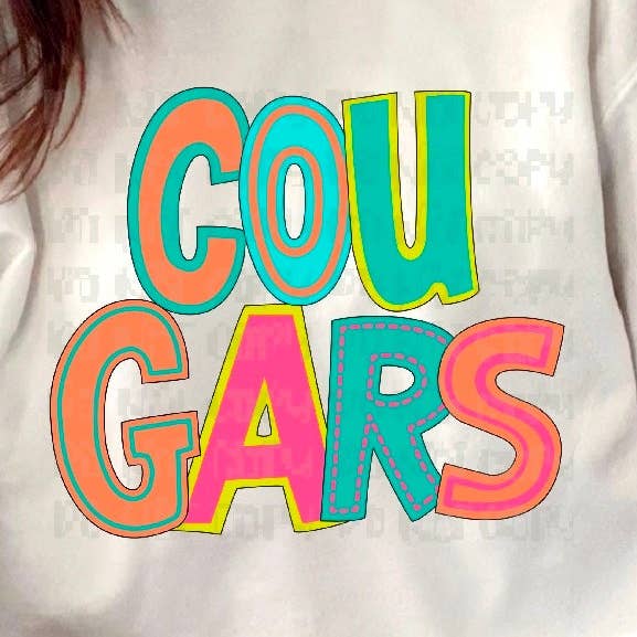 Cougars DTF Transfer por atacado de K and M Designs