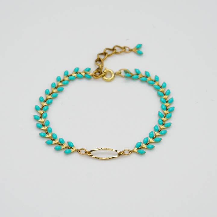 Bracciale turchese con ovale per la vendita all'ingrosso da parte di Sista Jewelry