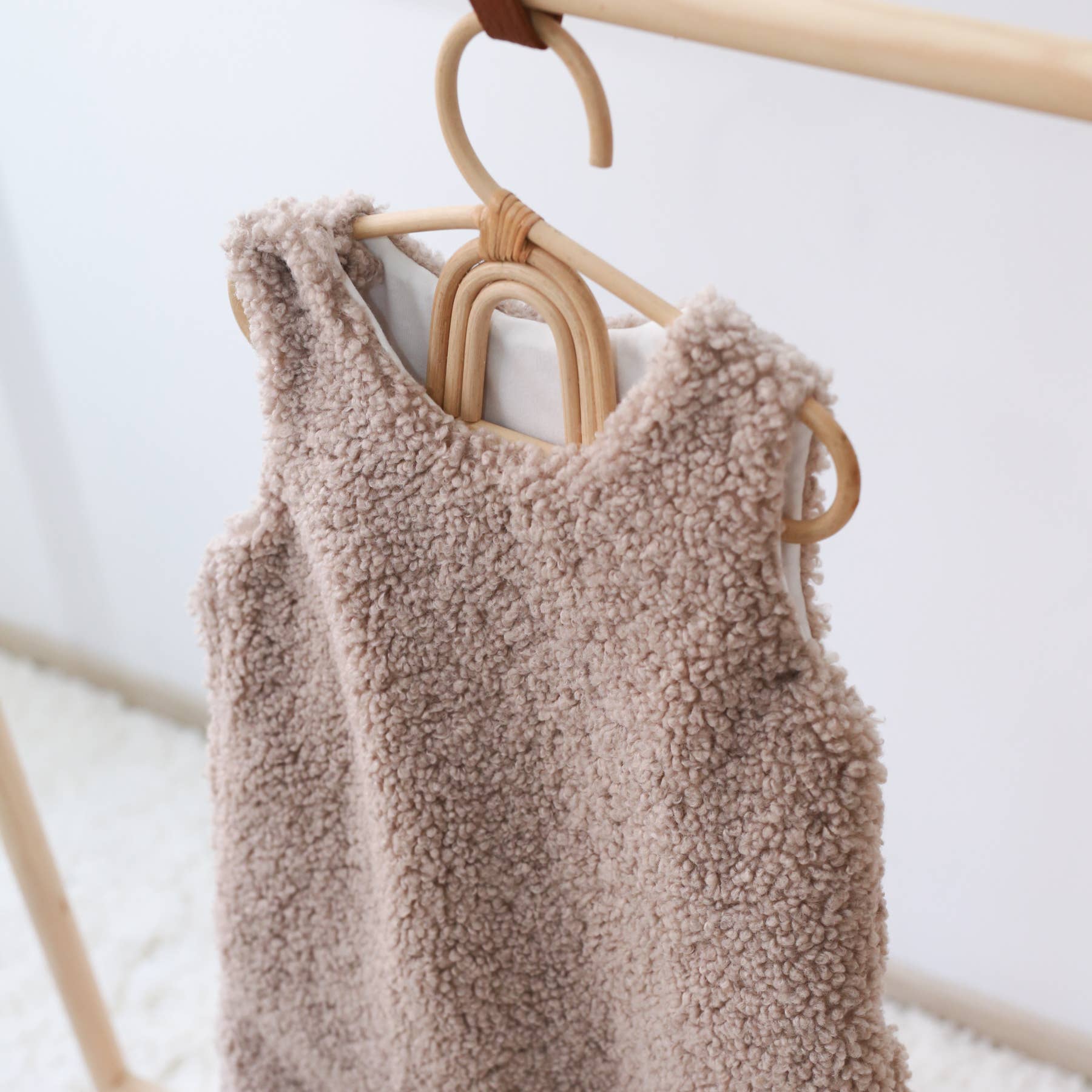 Babyly - Wholesale Sleepsack - Baby - Teddy sleeping  bag - CREAM or TAUPE - 1,5 TOG5