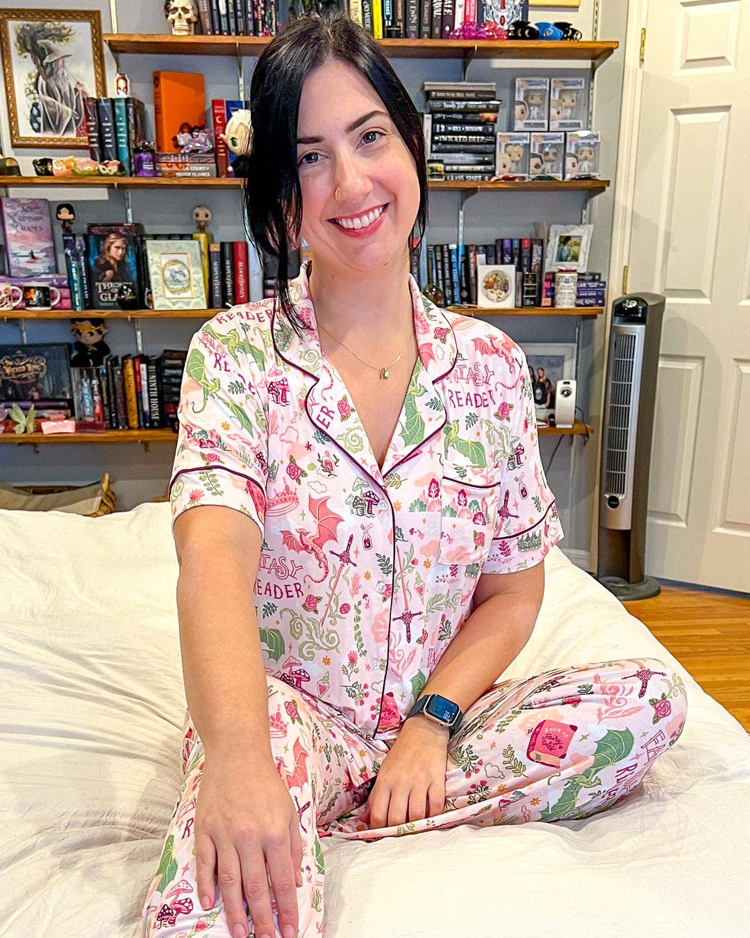 Blissfully Bookish Company - Wholesale Sleepwear Set - Women's - Fantasy Reader Bamboo Long Pants Pajama Set6