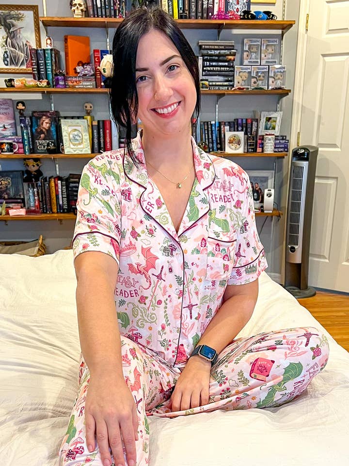 Blissfully Bookish Company - Wholesale Sleepwear Set - Women's - Fantasy Reader Bamboo Long Pants Pajama Set6