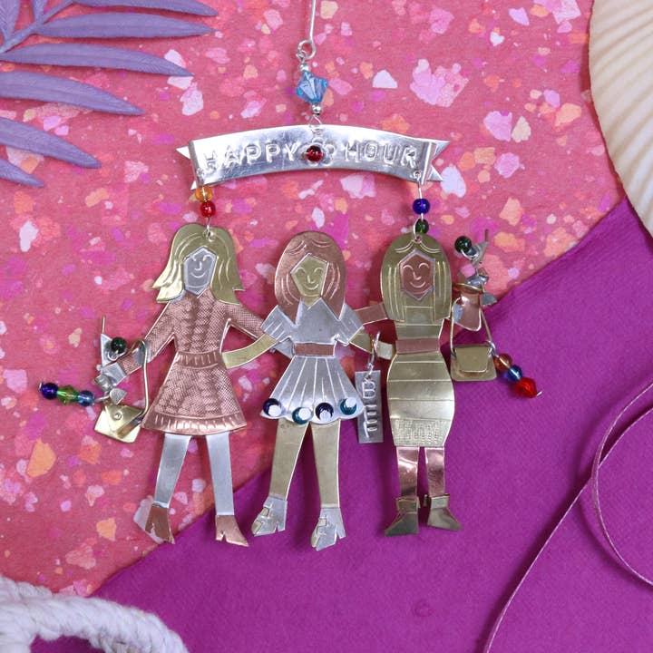 Pilgrim Imports - Wholesale Ornament - Happy Hour Girlfriends Ornament