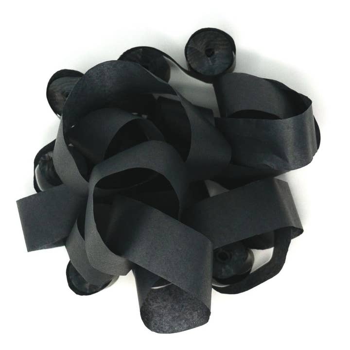 Ultimate Confetti - Wholesale Confetti - Black Tissue Paper Streamers - 20 Rolls (1" x 30')
