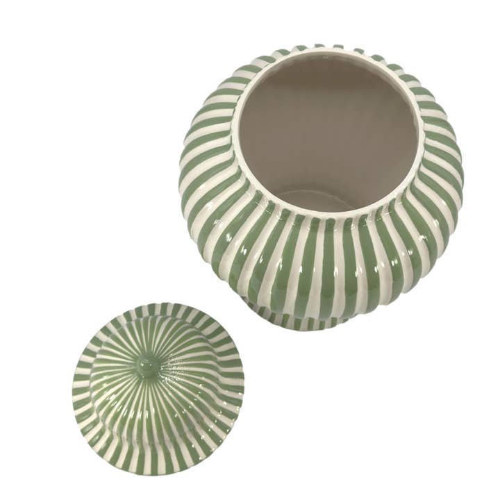 Galt International Company - Vente Vases - Vase en céramique rayé Candy Cane 18"4