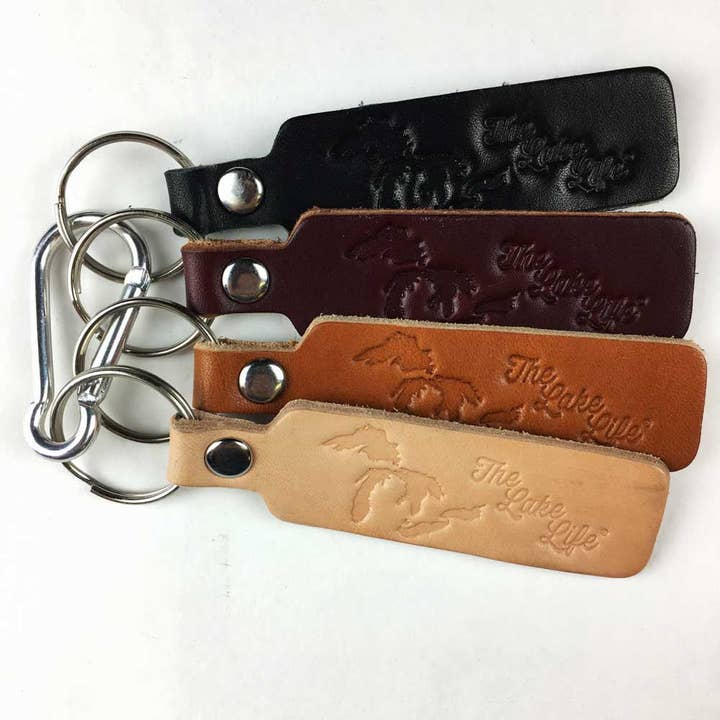 Keychain - The Lake Life leather for wholesale by Detroit Shirt Co.