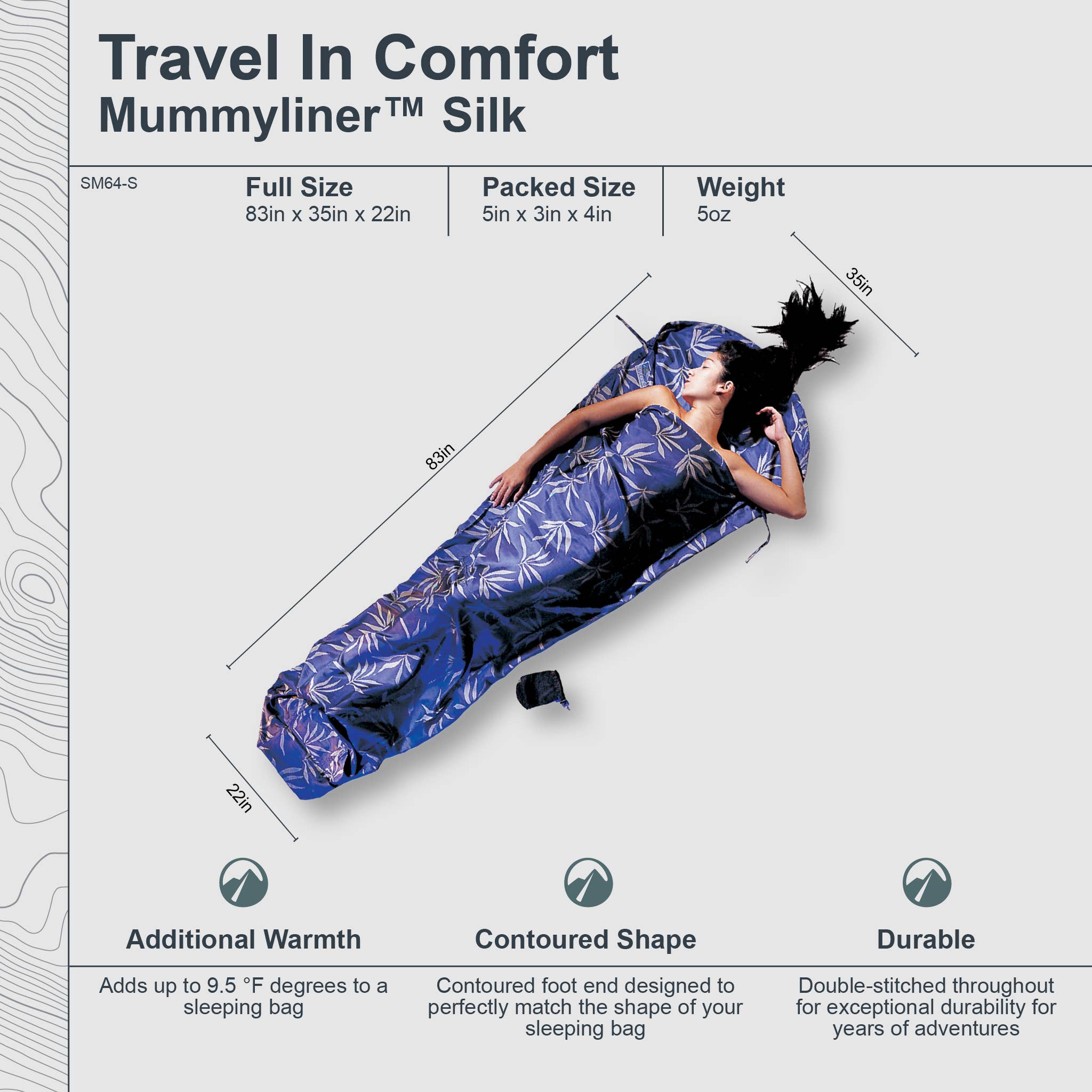 COCOON - Wholesale Sleep/Eye Mask - MummyLiner™ Silk - Small3