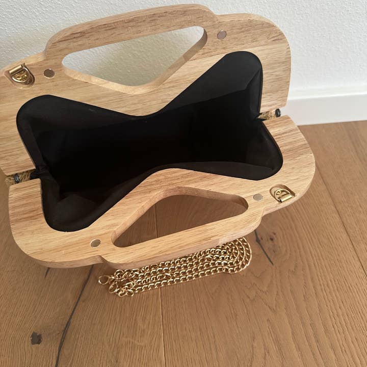 Zhade - Venta al por mayor Bolso de mano - Mujer - Cartera ELSA - rafia y madera