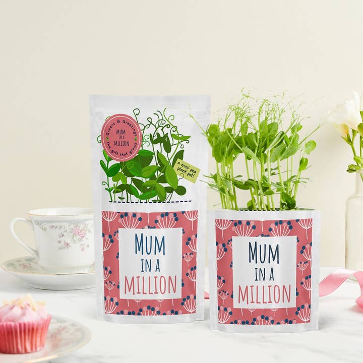 Mum in a Million Eco Growable Greetings Card & Seed Gift for wholesale by Shroot: Kabloom Seedboms