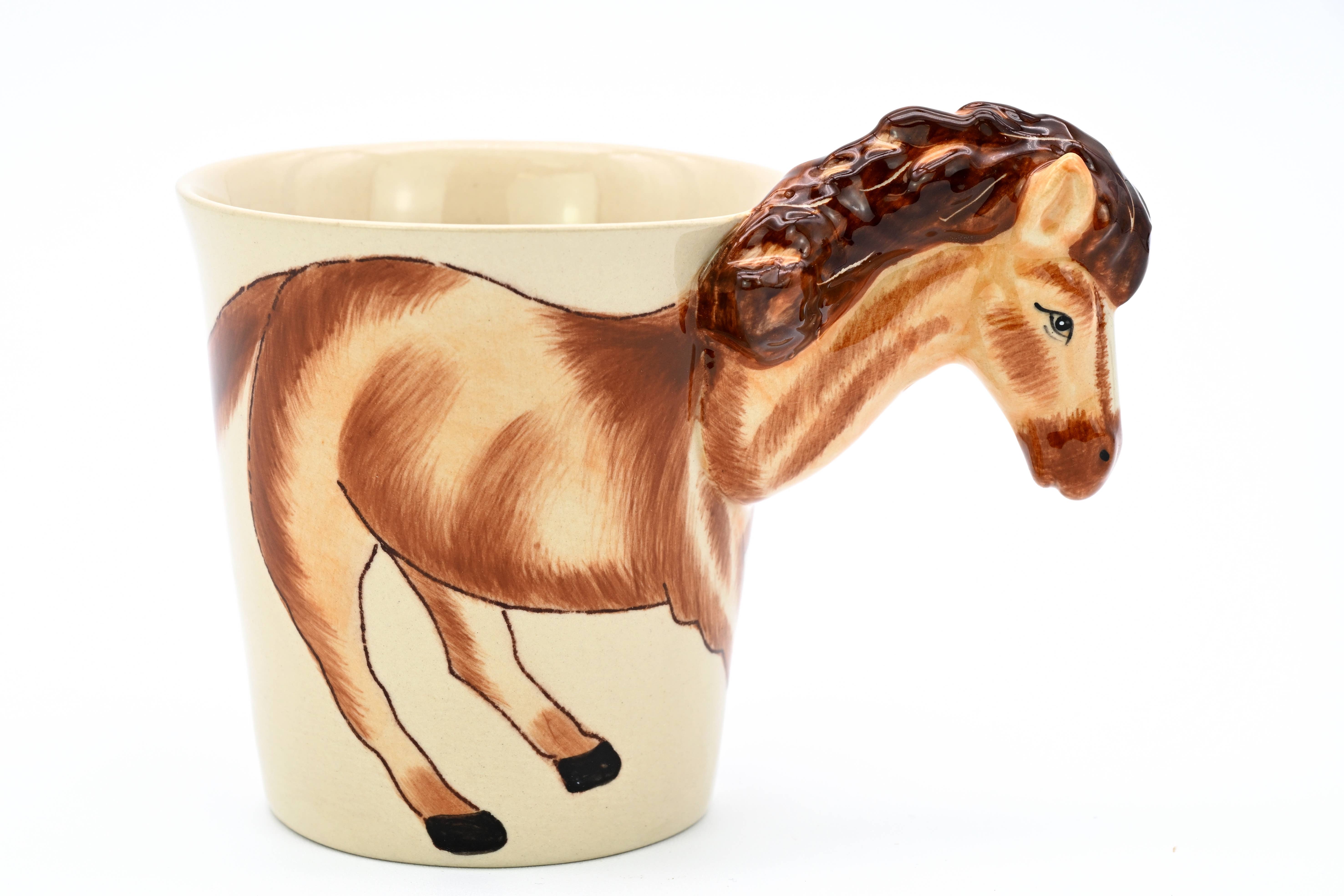 Art Floral Trading LLC - Wholesale Coffee Mug - MUG151 German horse mug 10 oz2