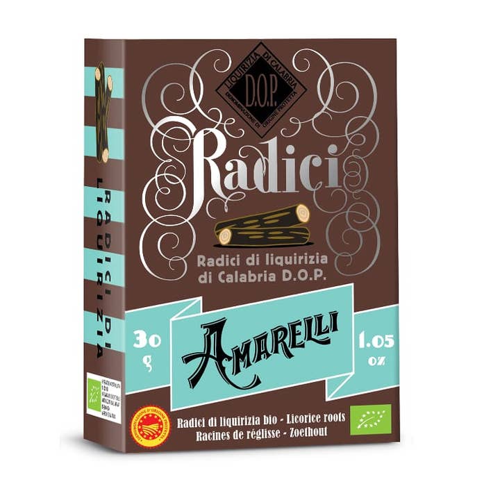 RADICI 30g box - Licorice Roots Made in Italy
for wholesale by Amarelli Fabbrica Di Liquirizia