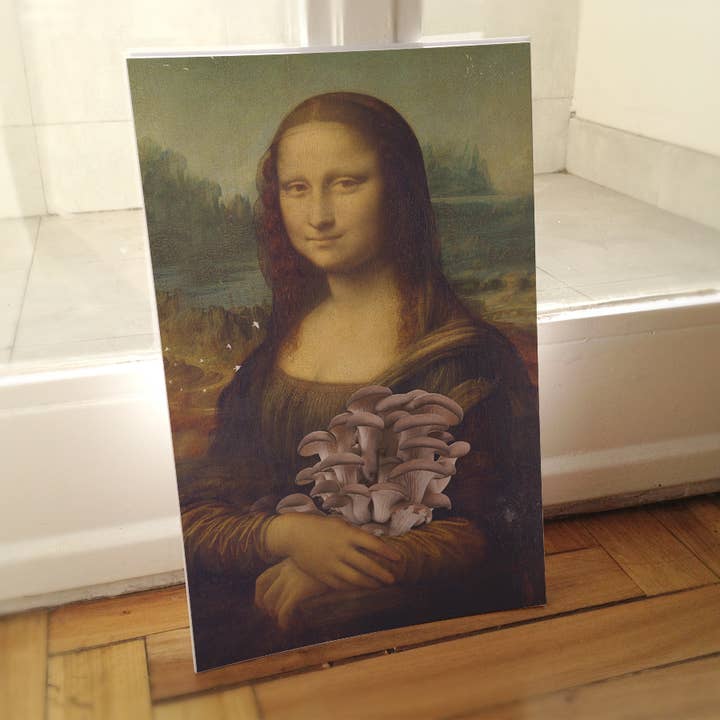 Mona Lisa Mushroom Poster | Mushroom Renaissance Series for wholesale by The Mushroom Conservatory LLC