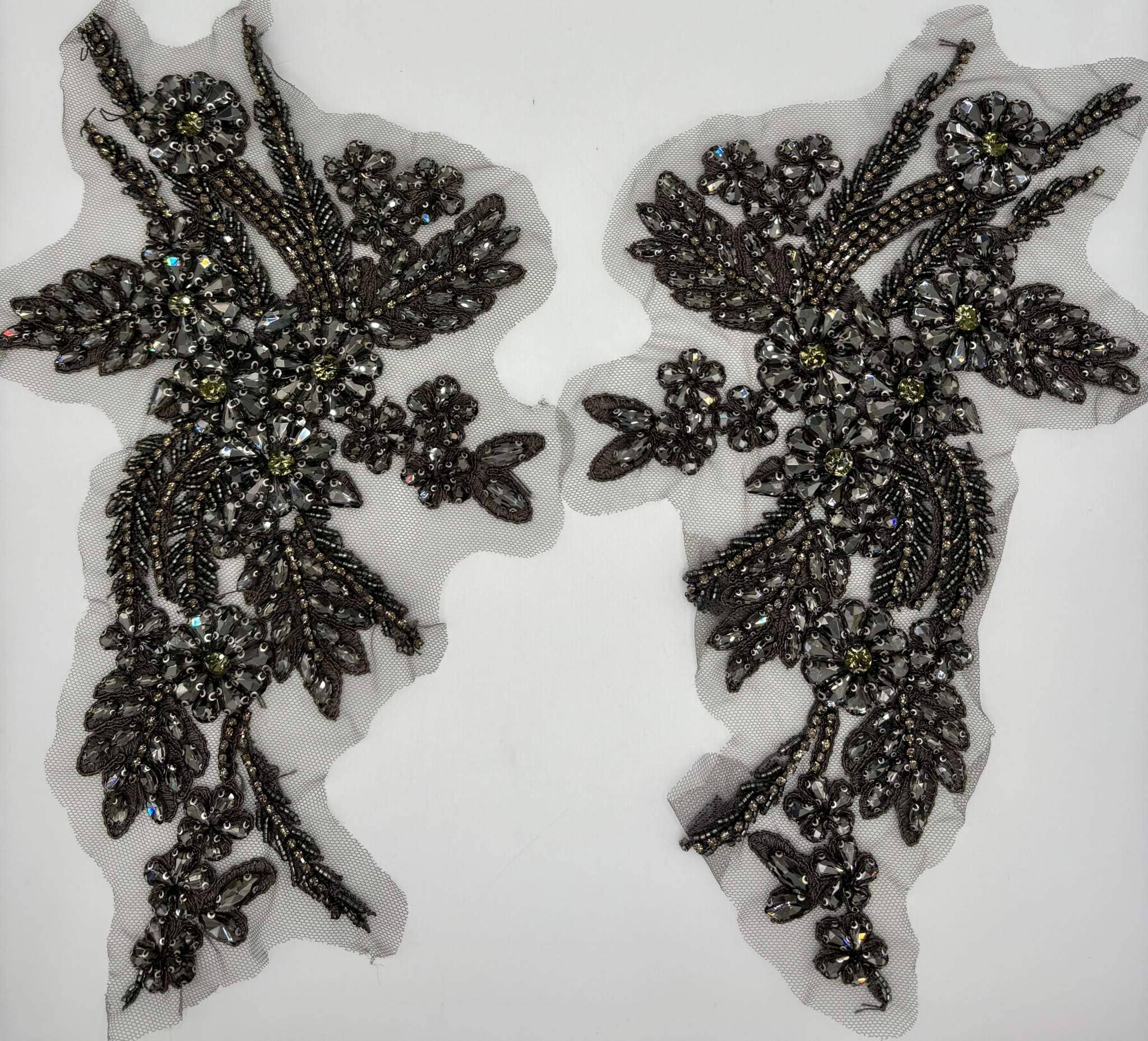 Appliques with Glitz - Wholesale Patch - Rhinestone Applique Pair (Various Colors)7