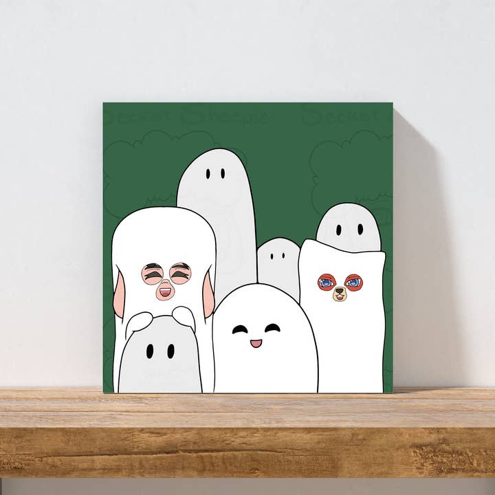 Ghostie & Friends Art Print for wholesale by Secret Sheepie
