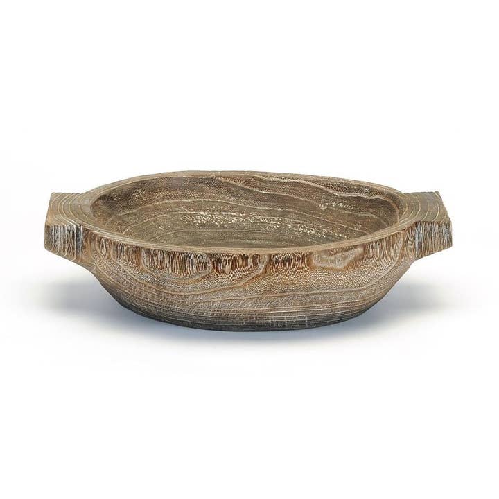 BOL ROND EN BOIS AVEC POIGNÉES pour la vente par Bacon Basketware