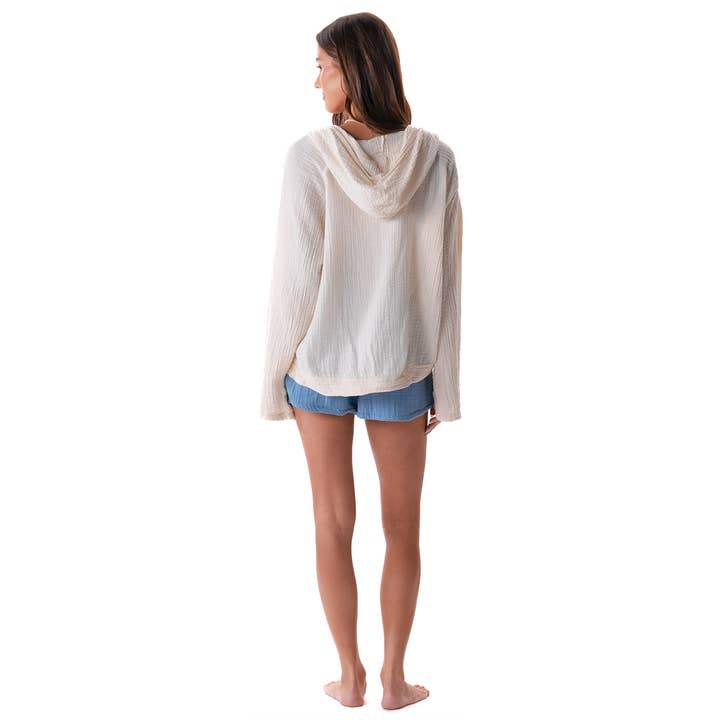 Lotus and Luna – Großhandel Hoodie – Damen – Cremefarbener Baja Hoodie