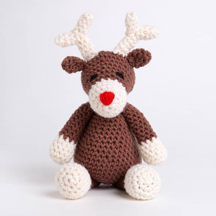 Wool Couture Company - Vendita all'ingrosso Kit per lavoretti fai da te - Kit facile da lavorare all'uncinetto Belle the Reindeer2