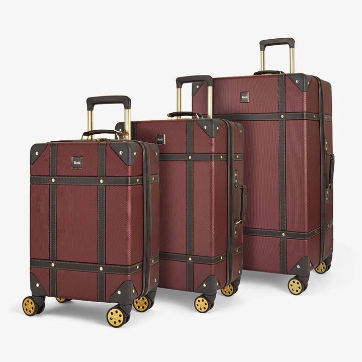 Vintage Hard Shell Luggage Trunk Suitcase Set for wholesale by Infinity Leather (Upperclass Fashions Ltd)