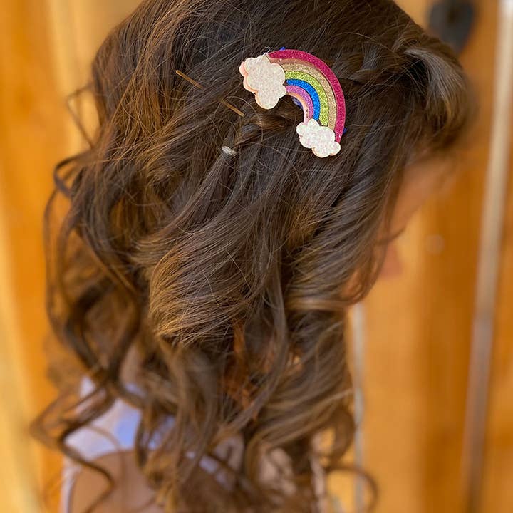 Sparkle Sisters by Couture Clips - Wholesale Hair Clip - Kids - Glitter Rainbow Hair Clip1