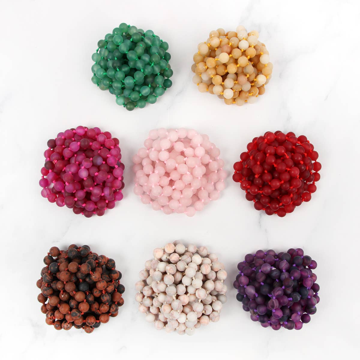 MYS Wholesale Inc - Wholesale Beaded/Pearl Necklace - Natural Stone Hand Knotted Long Necklace28