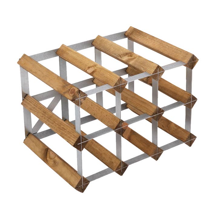 9 Bottles Winerack Assembled Light Oak for wholesale by The Traditional Wine Rack Company