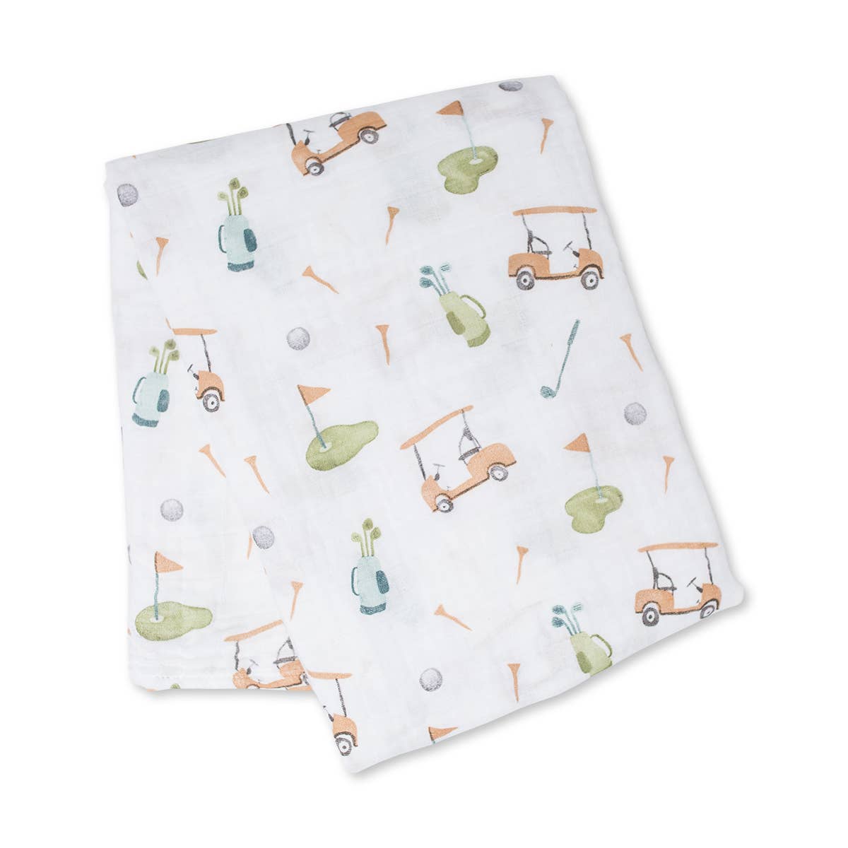 Lulujo Baby - Wholesale Swaddle - Baby - Muslin Swaddle Blanket – Golf (47" x 47") 2