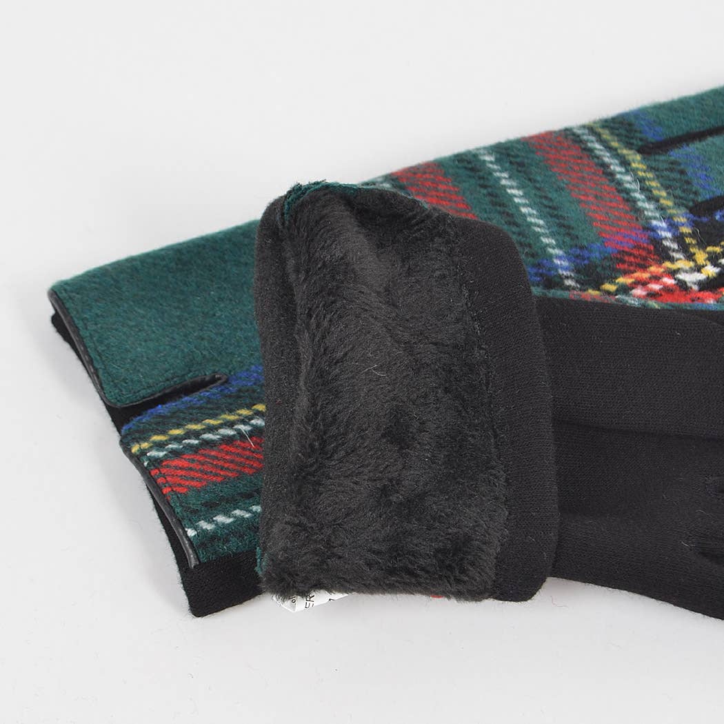 3AM BY H&D ACCESSORIES – Engroshandel Handsker - Dame – Plaid Mønster Handsker5