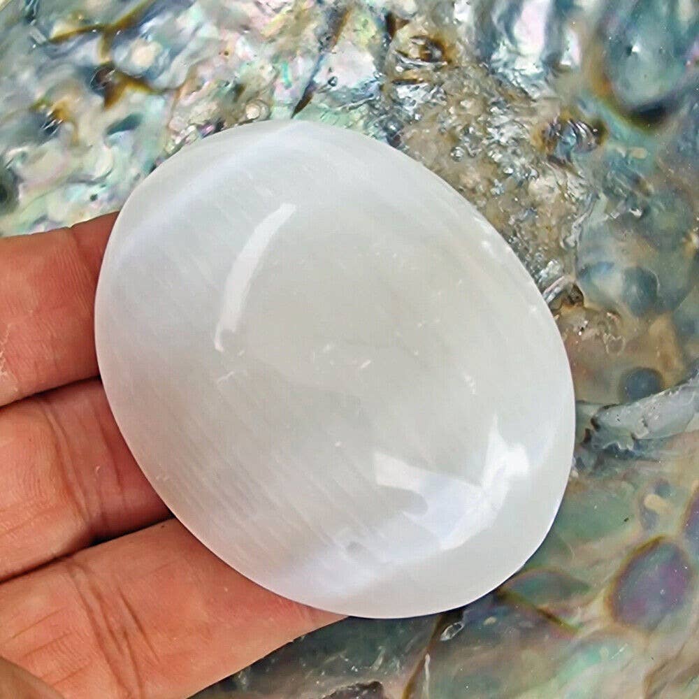 Shamans Crystal - Wholesale Spirituele steen/kristal - Selenietpalmstenen, Selenite Smooth, Selenite Selenite0