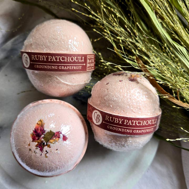 Ruby Patchouli: Bath Bomb for wholesale by Gnat and Bee