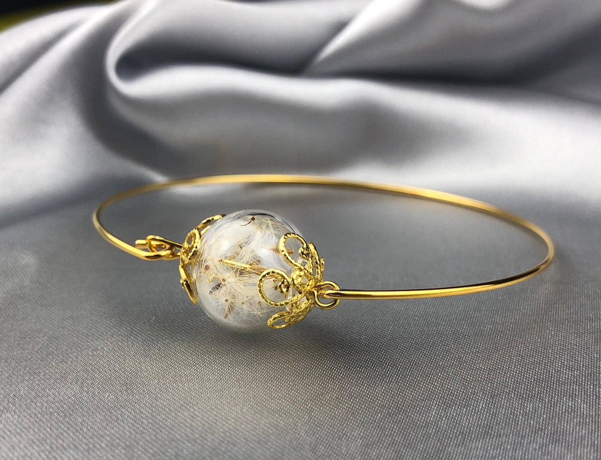 MadamLili - Wholesale Bangle Bracelet - Dandelion Dandelion Seed Bangle - Gold plated13