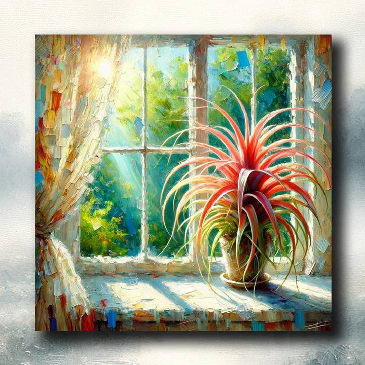 Luftplante Køleskabsmagnet 55x55mm for engroshandel hos frostedgrey