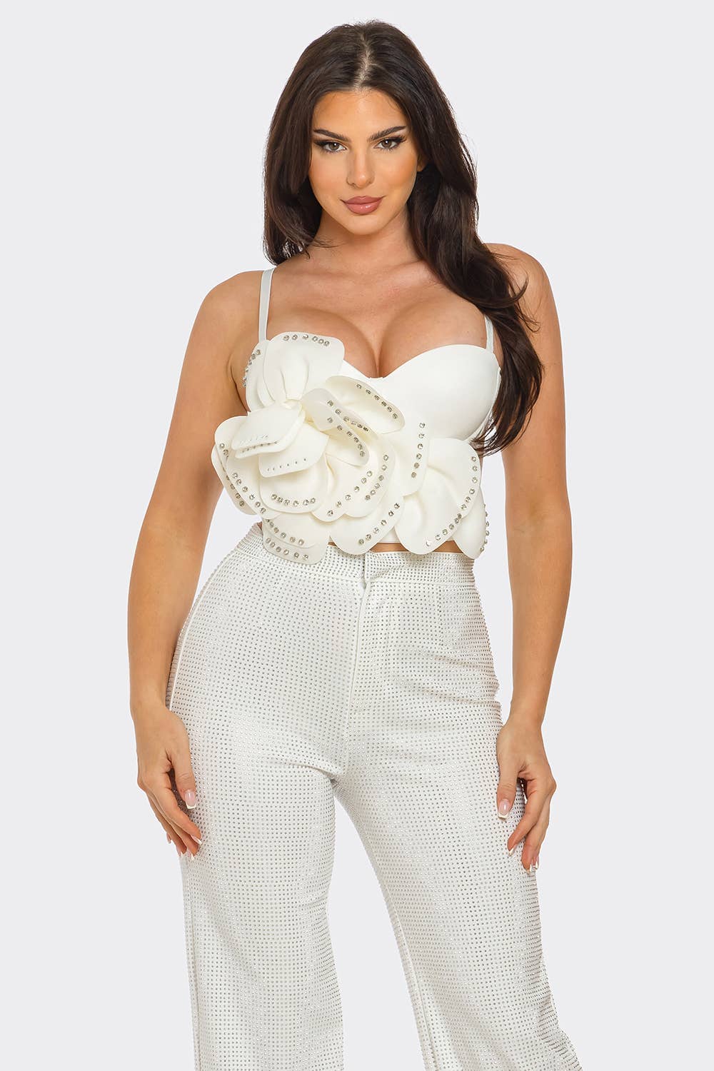 NEWGENS - Wholesale Corset - Women's - NT1113A 3D Floral Bustier Crop Top14