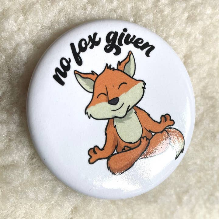 Épinglette No Fox Given, épinglette pour sacs à dos, boutons de revers, épinglette de veste, accessoires mignons pour la vente par WritingLoveShop