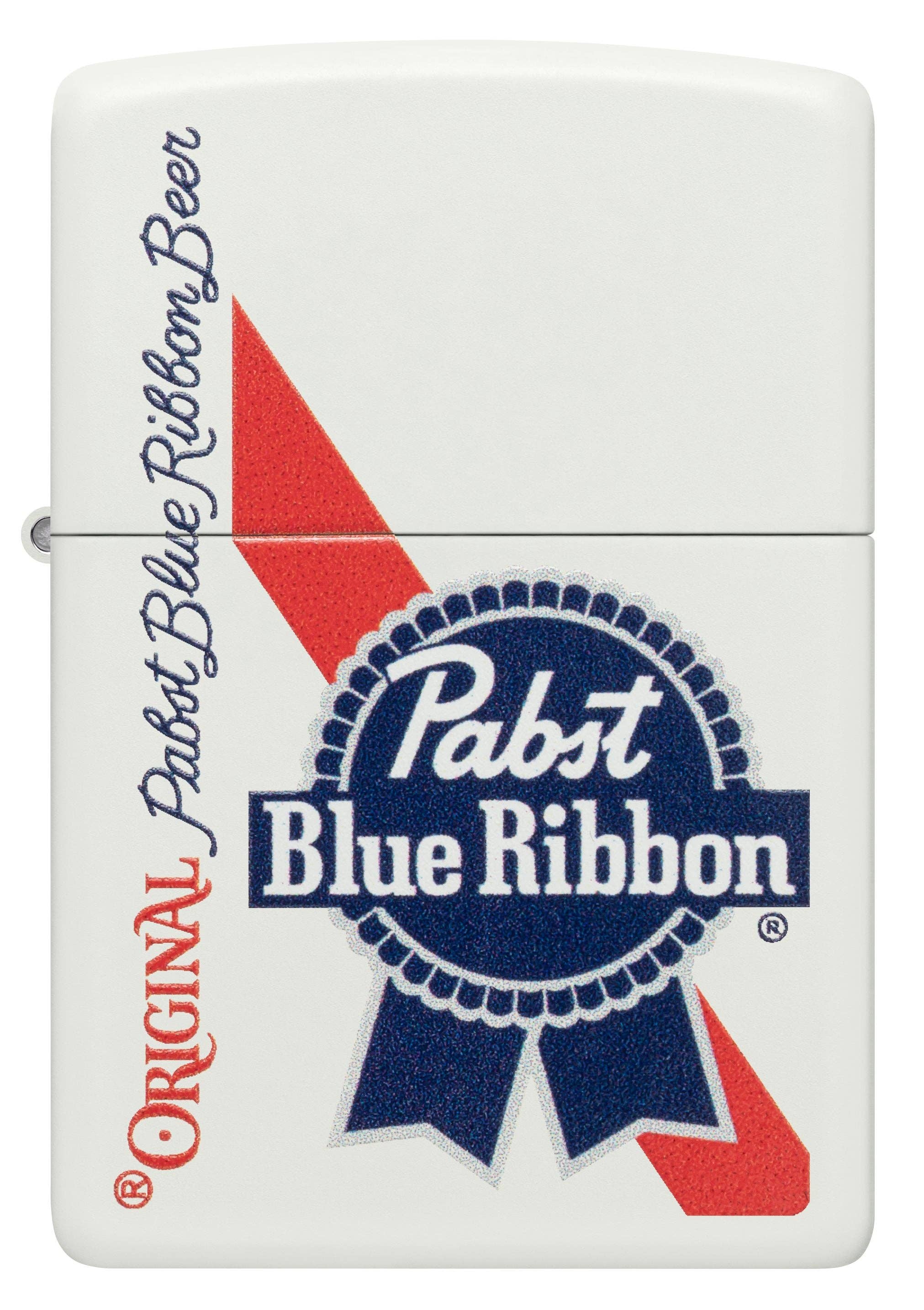 Benhalex - Wholesale Lighter - Zippo Pabst Blue Ribbon Beer, White Matte Color Image Lighter #487461