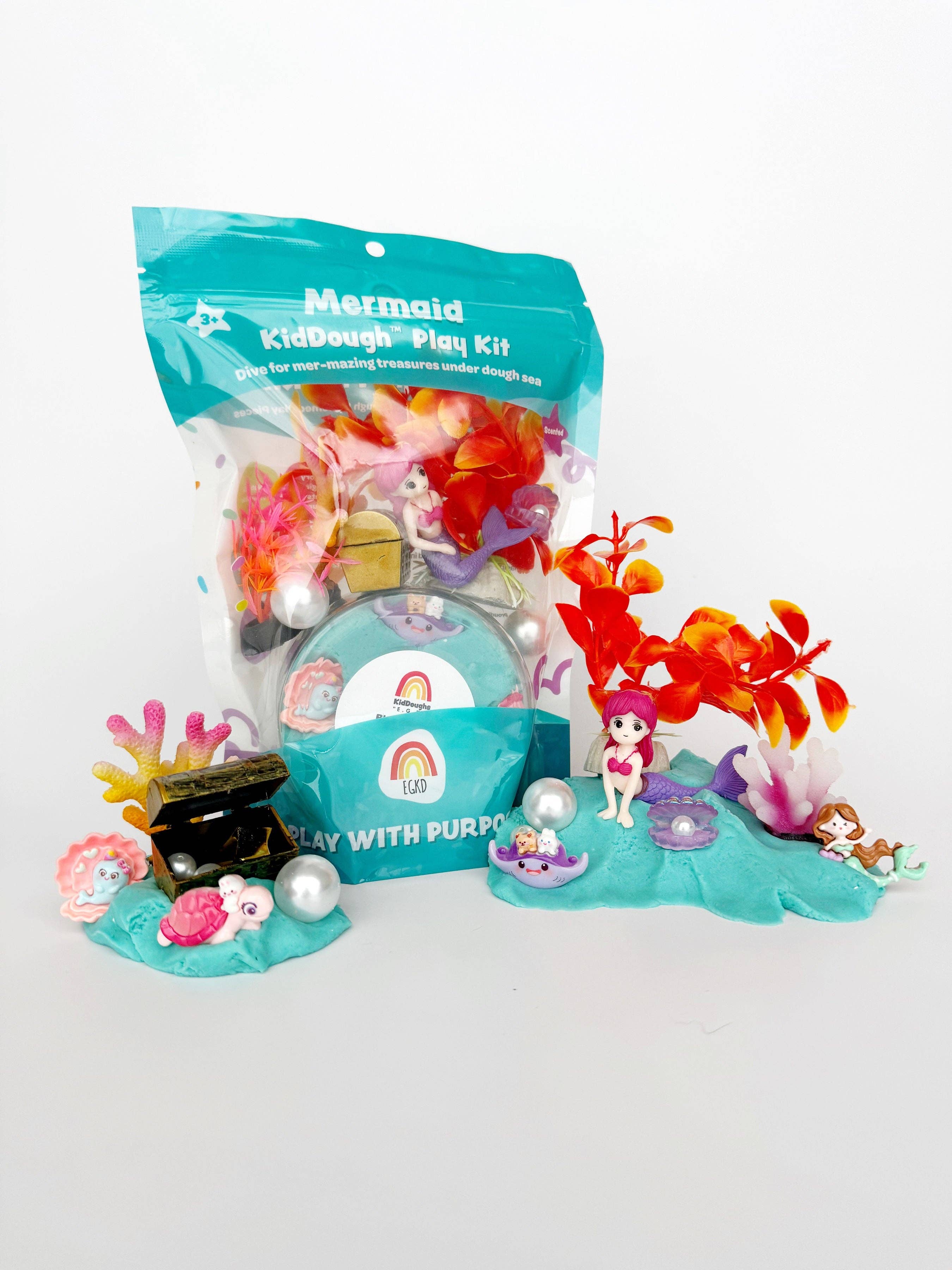 Earth Grown KidDoughs (KidDoughs by EGKD) - Wholesale Putty/Slime - Kids - Mermaid KidDough Play Kit4