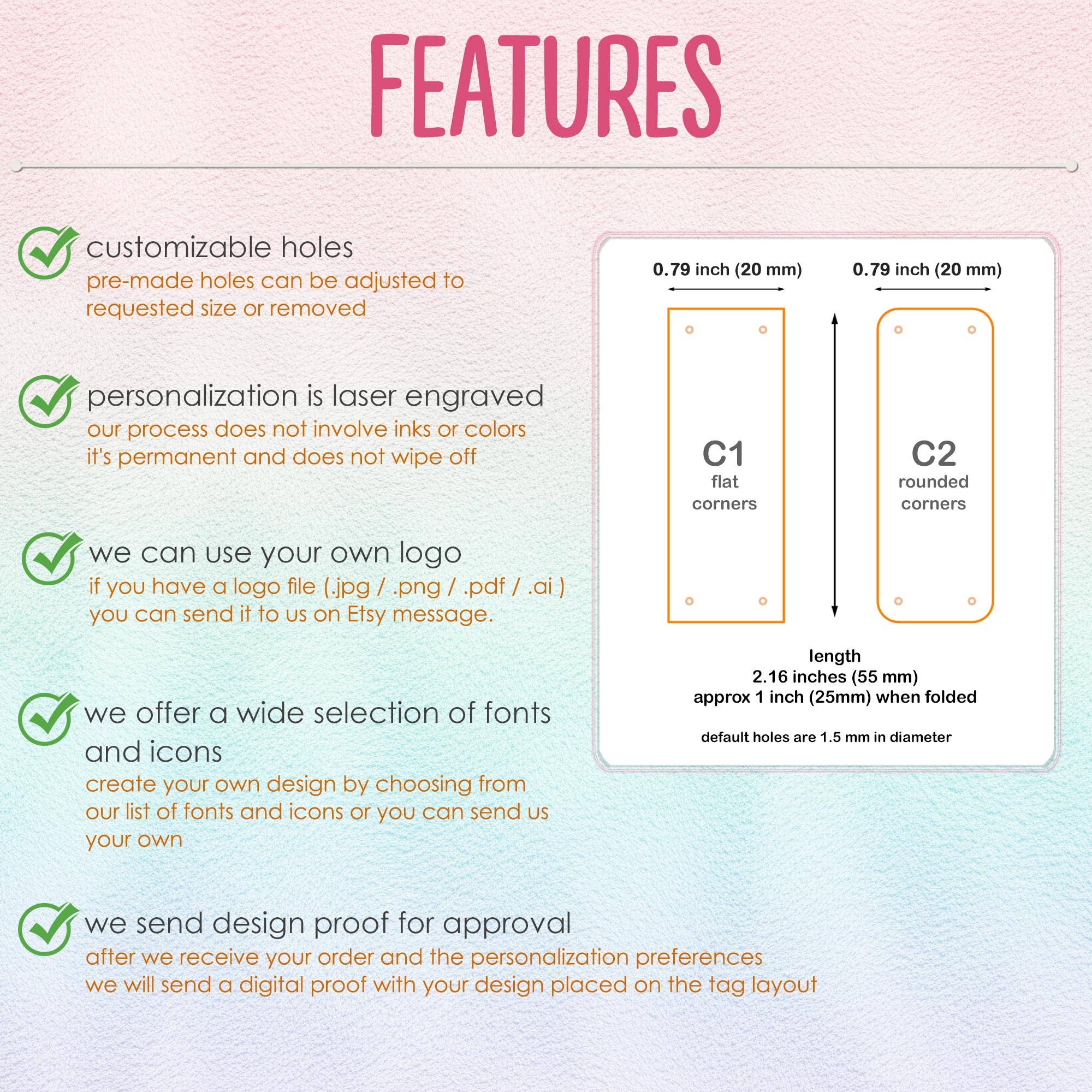 minimize custom tags - Venta al por mayor Etiquetas de regalos - Etiquetas de Marca Plegables Personalizadas - Imitación de Ante - 2 cm x 5,5 cm14