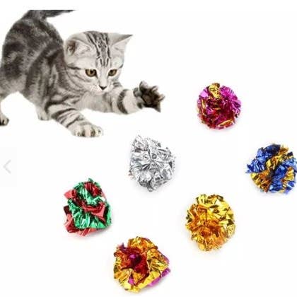 Confezione da 6 palline fruscianti per gatti per la vendita all'ingrosso da parte di Cat Box Classics