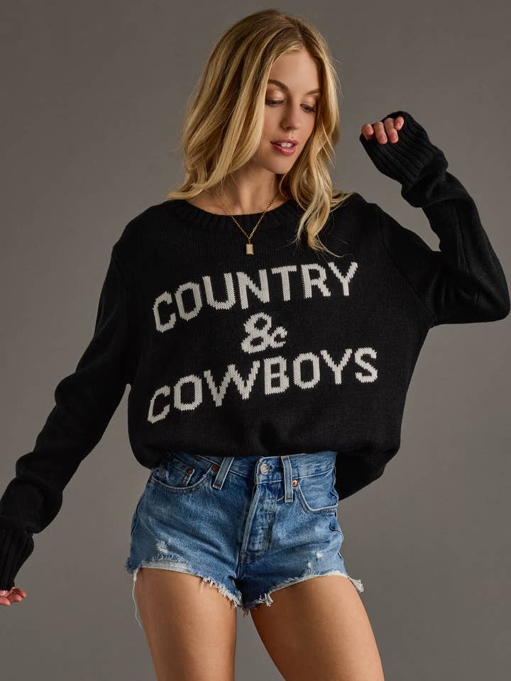 Country & Cowboys Sweater for wholesale by Panache Apparel Co.