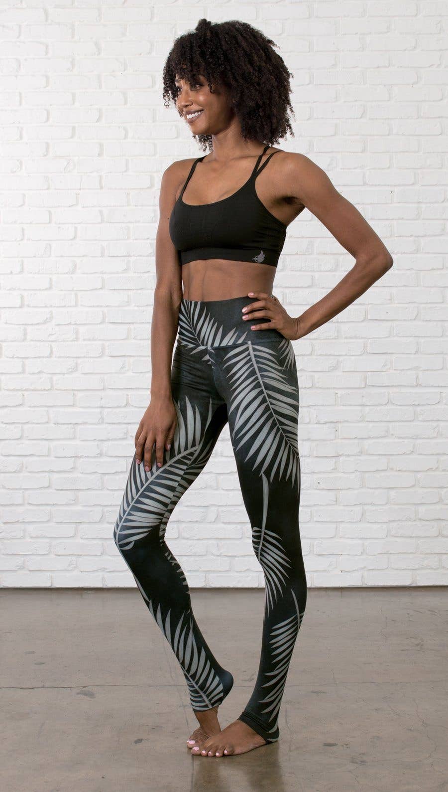 Eagle Rock Werkshop® - Wholesale Athletic/Lounge Leggings - Women's - Black Palms - Buttery Soft Athleisure Leggings6
