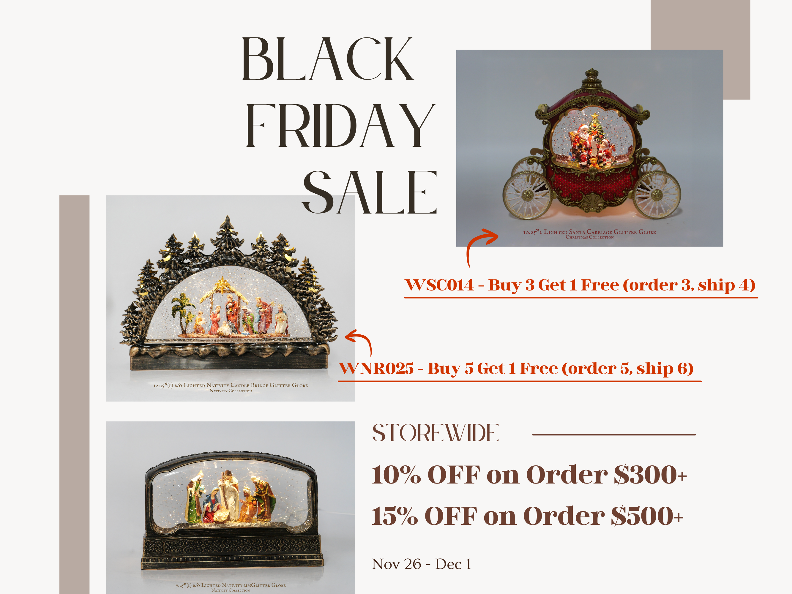 IEGIFT - Wholesale Decorative Tabletop Object - 10" White Lantern Glitter Globe, Lighted Winter Scene1