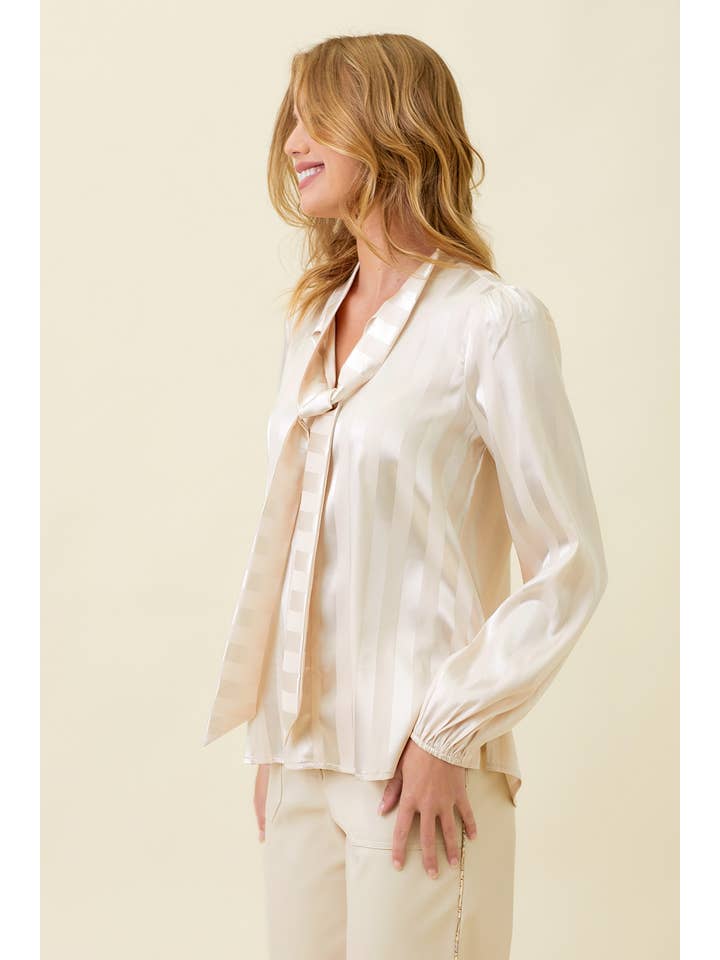 Mystree - Wholesale Blouse - Women's - 60325 Flowy Striped Blouse25