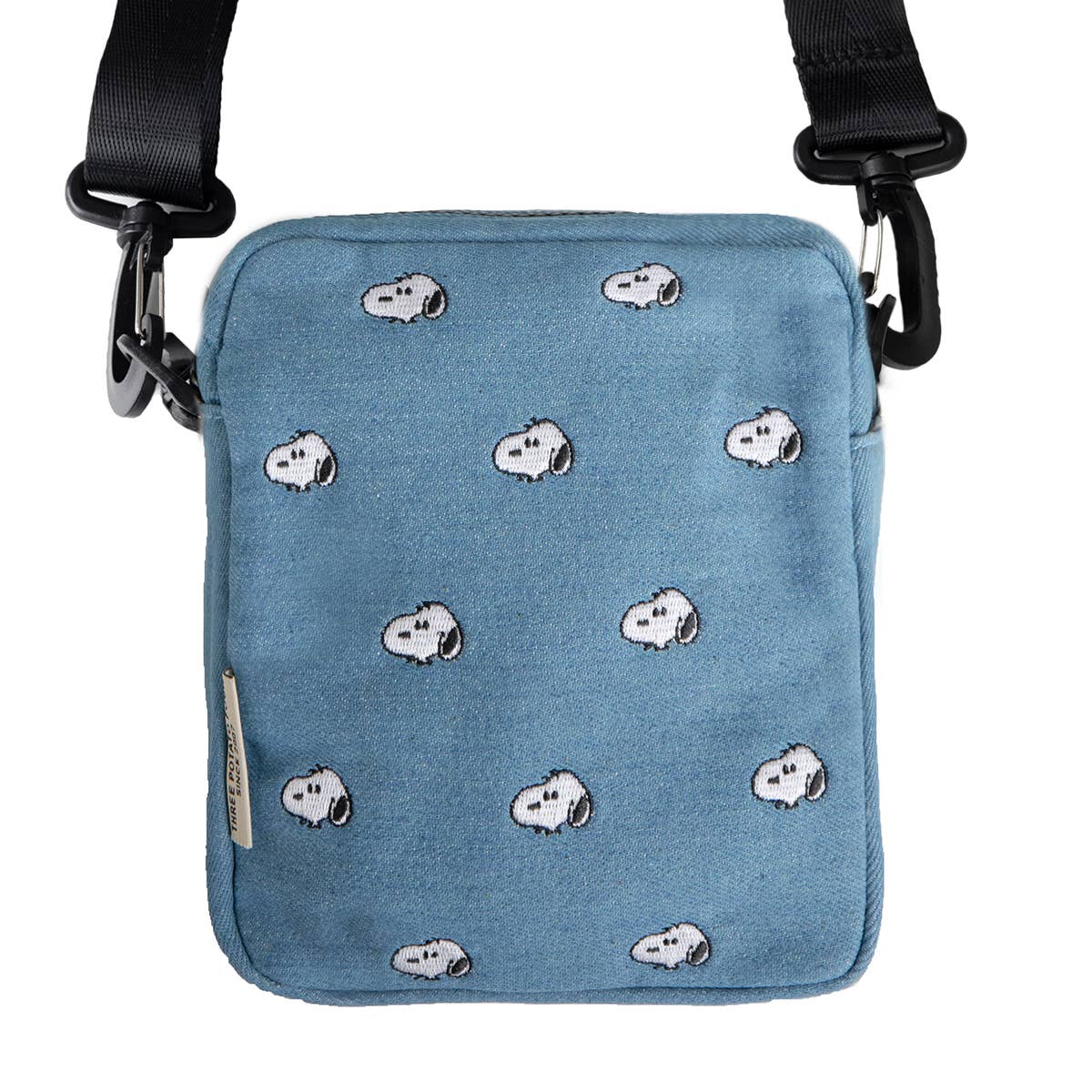 Three Potato Four - Wholesale Crossbody Bag - Unisex - 3P4 x Peanuts® - Snoopy Embroidered Crossbody Bag (Denim)2